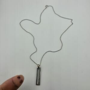 Rodan + Fields Sterling Silver Bar Pendant Necklace 925 16” 3.9g